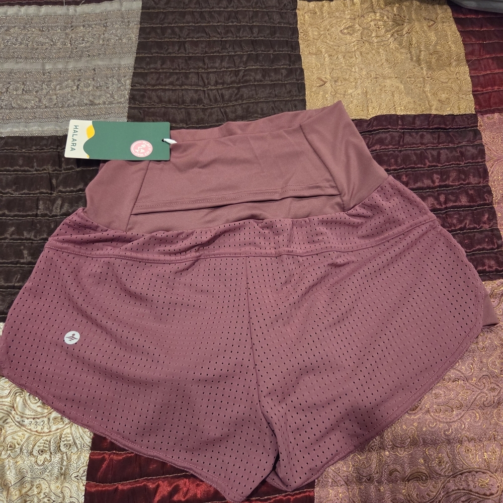 HALARA Mauve Athletic Shorts - Picture 4 of 5